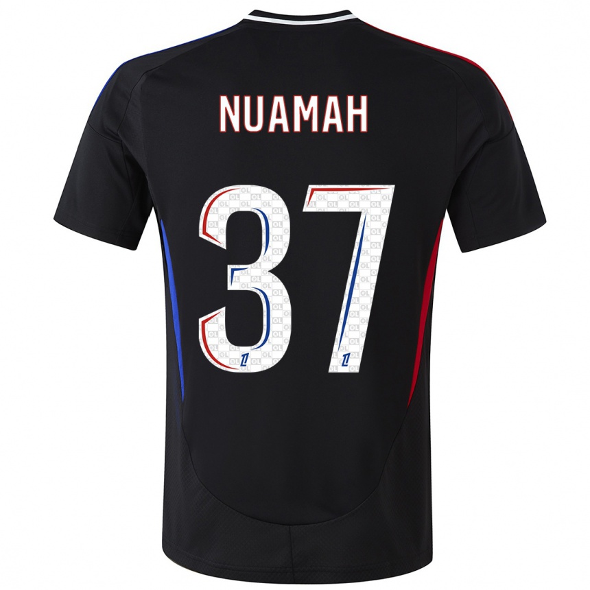 Kids Football Ernest Nuamah #37 Black Away Jersey 2024/25 T-Shirt Uk