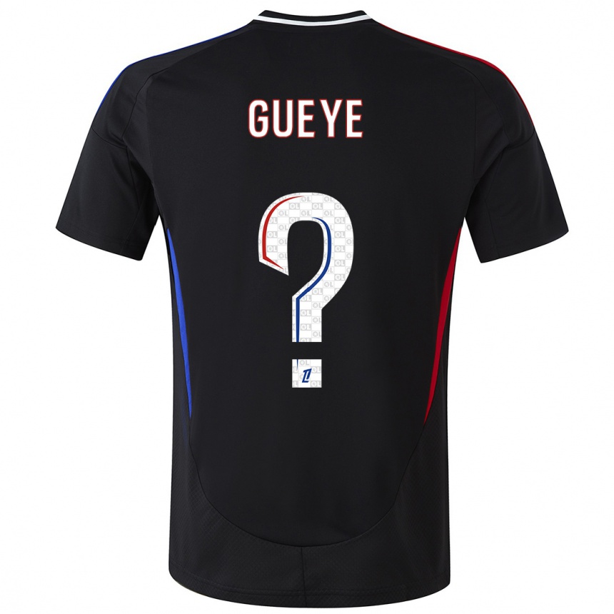 Kids Football Thiema Gueye #0 Black Away Jersey 2024/25 T-Shirt Uk