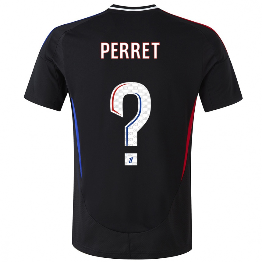 Kids Football Romain Perret #0 Black Away Jersey 2024/25 T-Shirt Uk