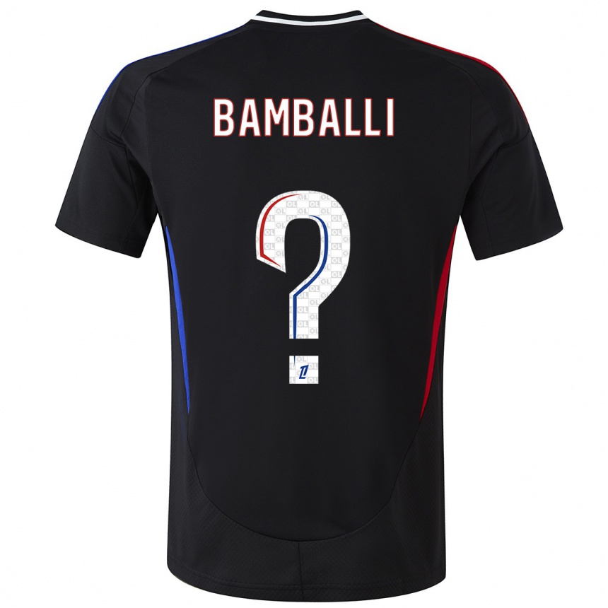 Kids Football Léo Bamballi #0 Black Away Jersey 2024/25 T-Shirt Uk