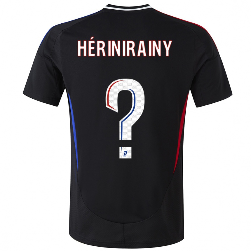 Kids Football Mark Hérinirainy #0 Black Away Jersey 2024/25 T-Shirt Uk