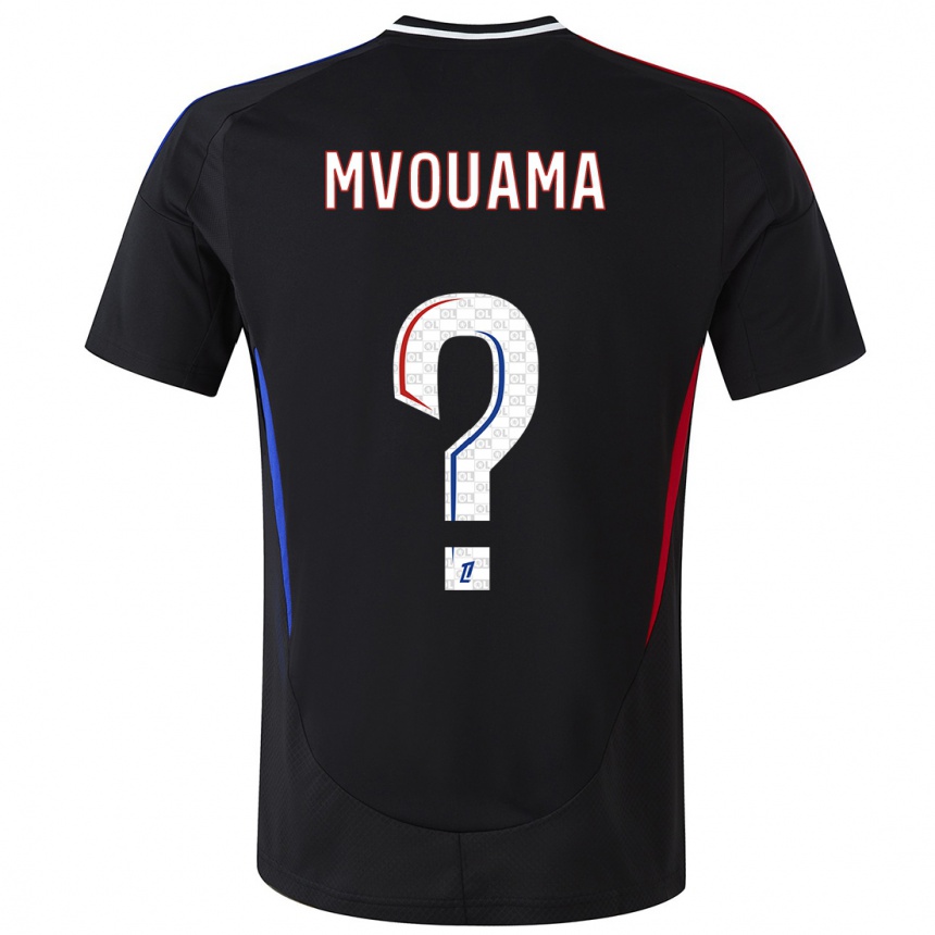 Kids Football Olivier Mvouama #0 Black Away Jersey 2024/25 T-Shirt Uk