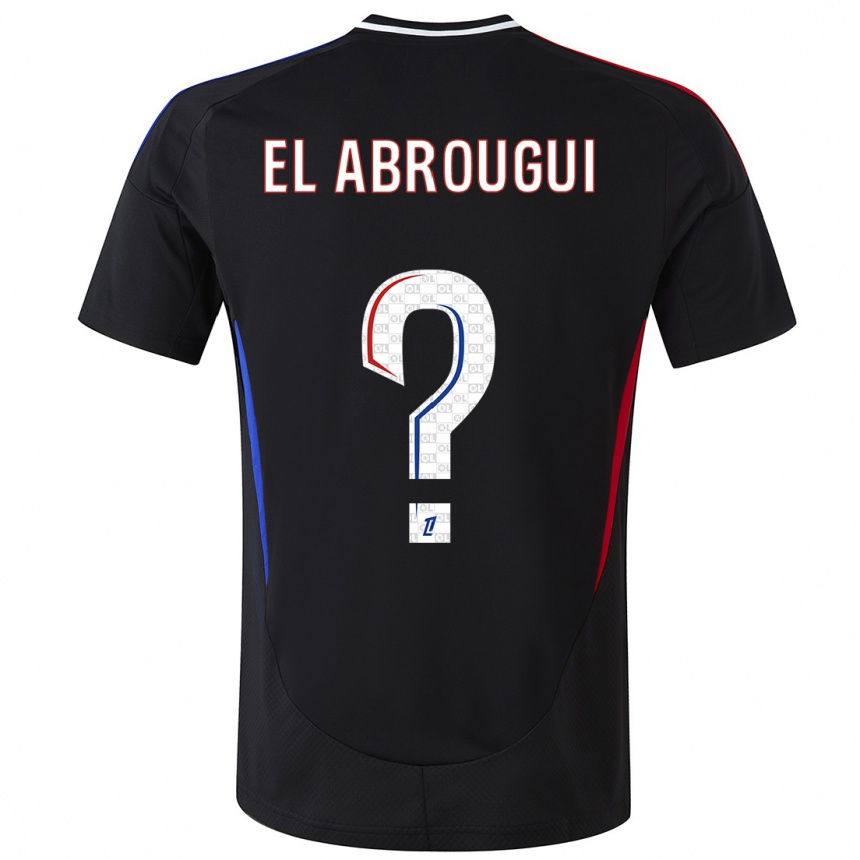 Kids Football Wassim El Abrougui #0 Black Away Jersey 2024/25 T-Shirt Uk