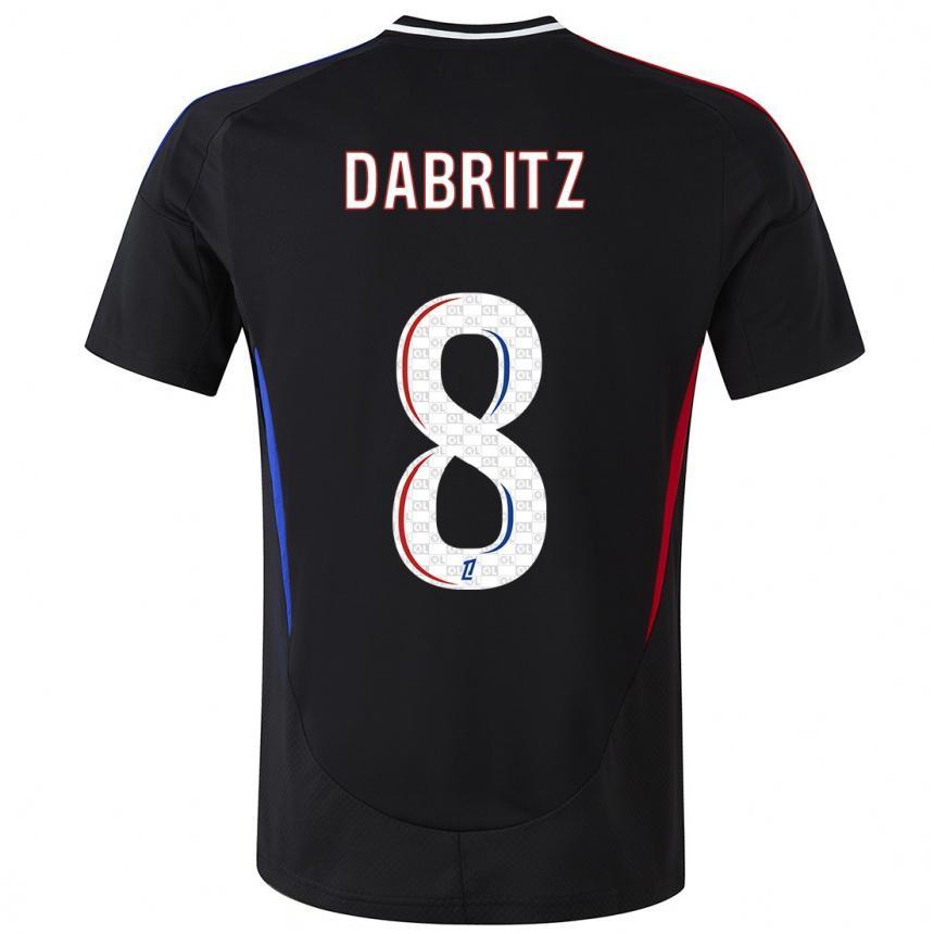 Kids Football Sara Däbritz #8 Black Away Jersey 2024/25 T-Shirt Uk