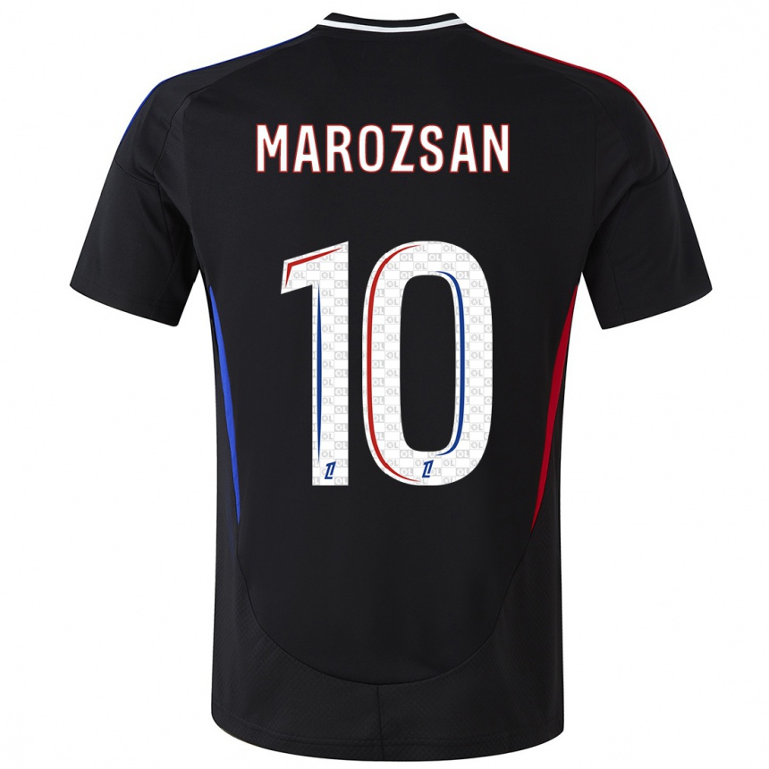 Kids Football Dzsenifer Marozsan #10 Black Away Jersey 2024/25 T-Shirt Uk