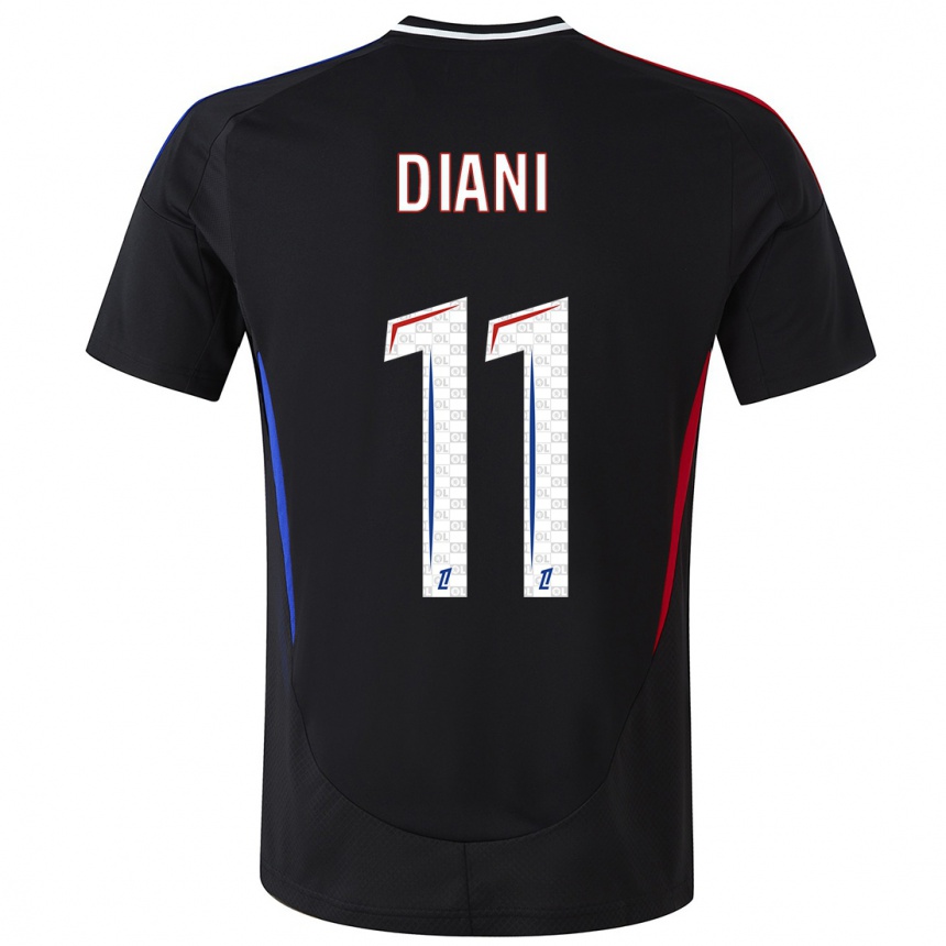 Kids Football Kadidiatou Diani #11 Black Away Jersey 2024/25 T-Shirt Uk