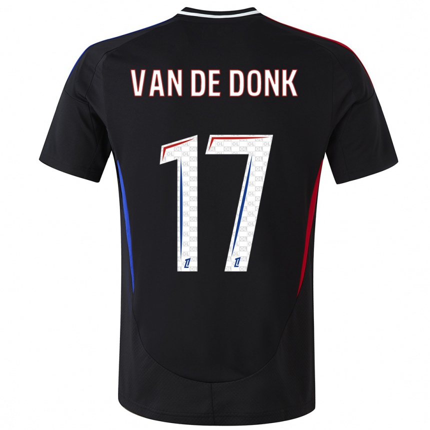 Kids Football Danielle Van De Donk #17 Black Away Jersey 2024/25 T-Shirt Uk