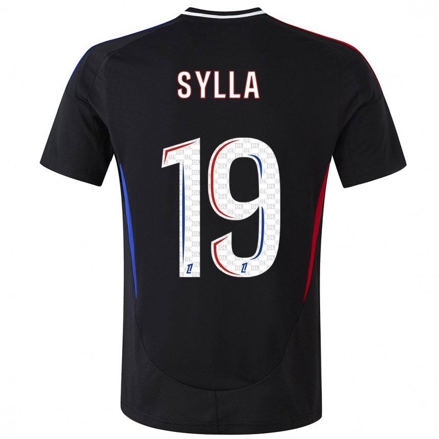 Kids Football Kysha Sylla #19 Black Away Jersey 2024/25 T-Shirt Uk