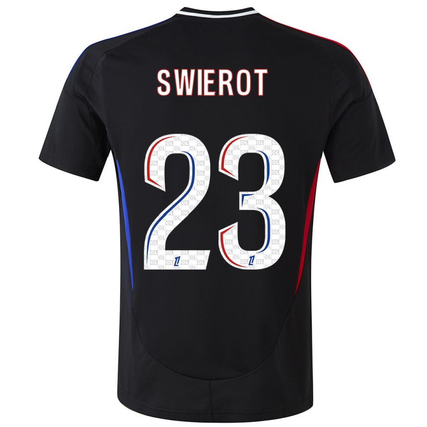 Kids Football Julie Swierot #23 Black Away Jersey 2024/25 T-Shirt Uk