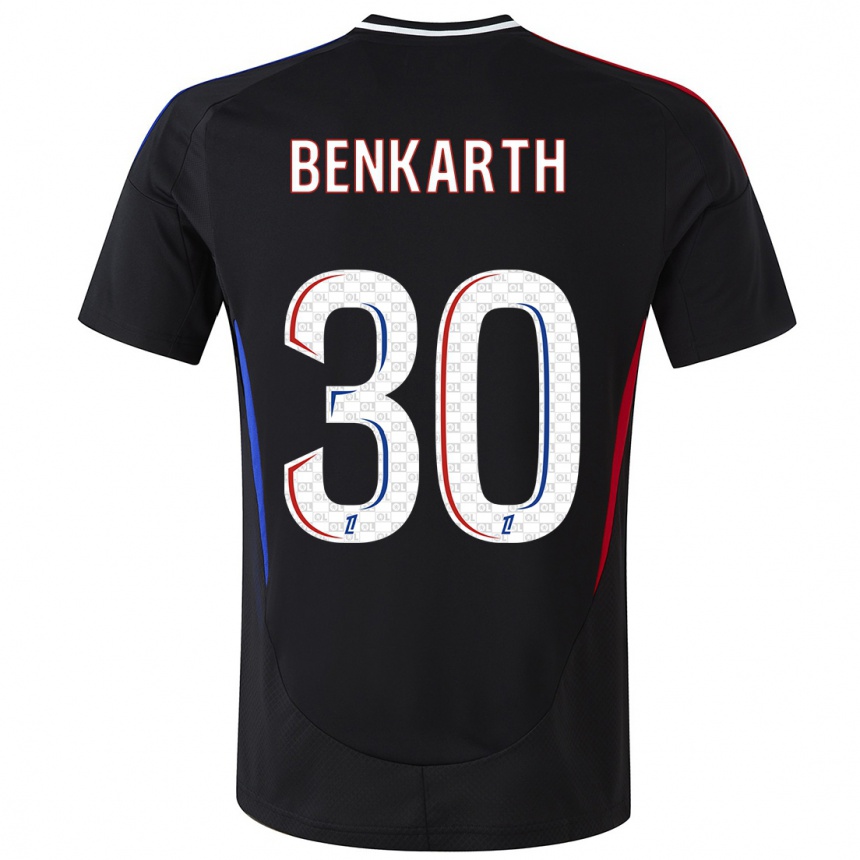 Kids Football Laura Benkarth #30 Black Away Jersey 2024/25 T-Shirt Uk