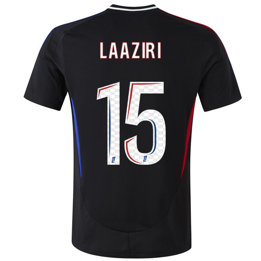 Kids Football Achraf Laaziri #15 Black Away Jersey 2024/25 T-Shirt Uk