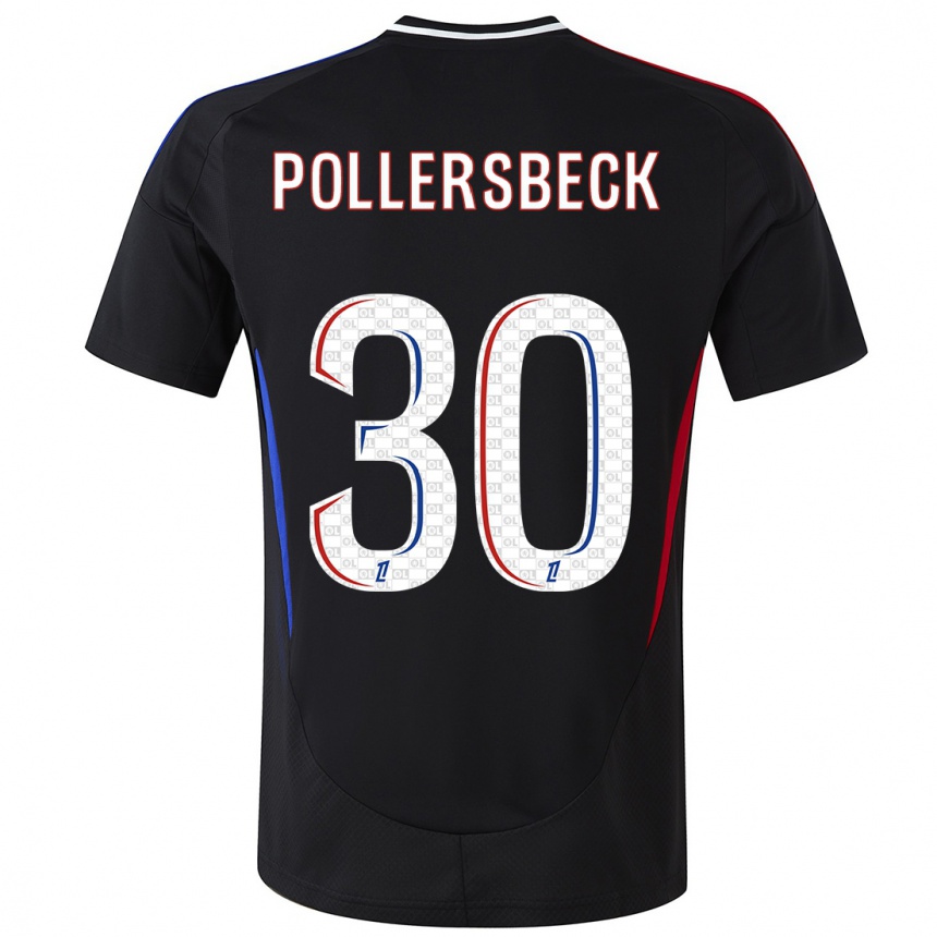 Kids Football Julian Pollersbeck #30 Black Away Jersey 2024/25 T-Shirt Uk