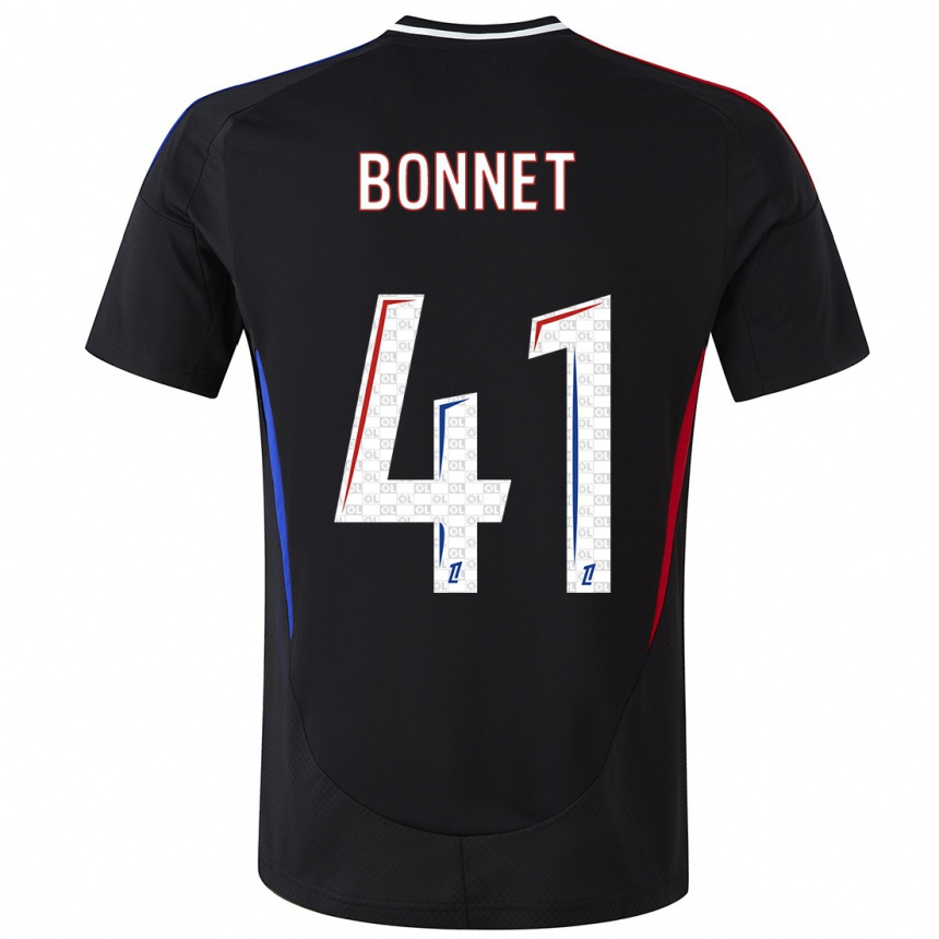 Kids Football Noam Bonnet #41 Black Away Jersey 2024/25 T-Shirt Uk