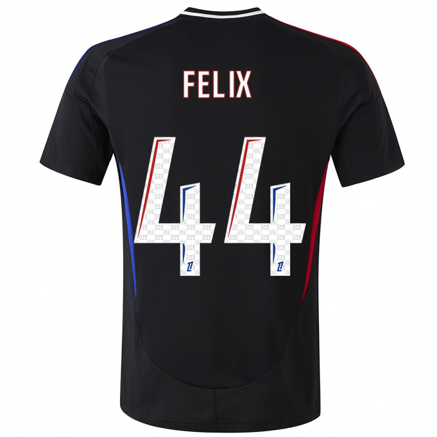 Kids Football Marley Felix #44 Black Away Jersey 2024/25 T-Shirt Uk