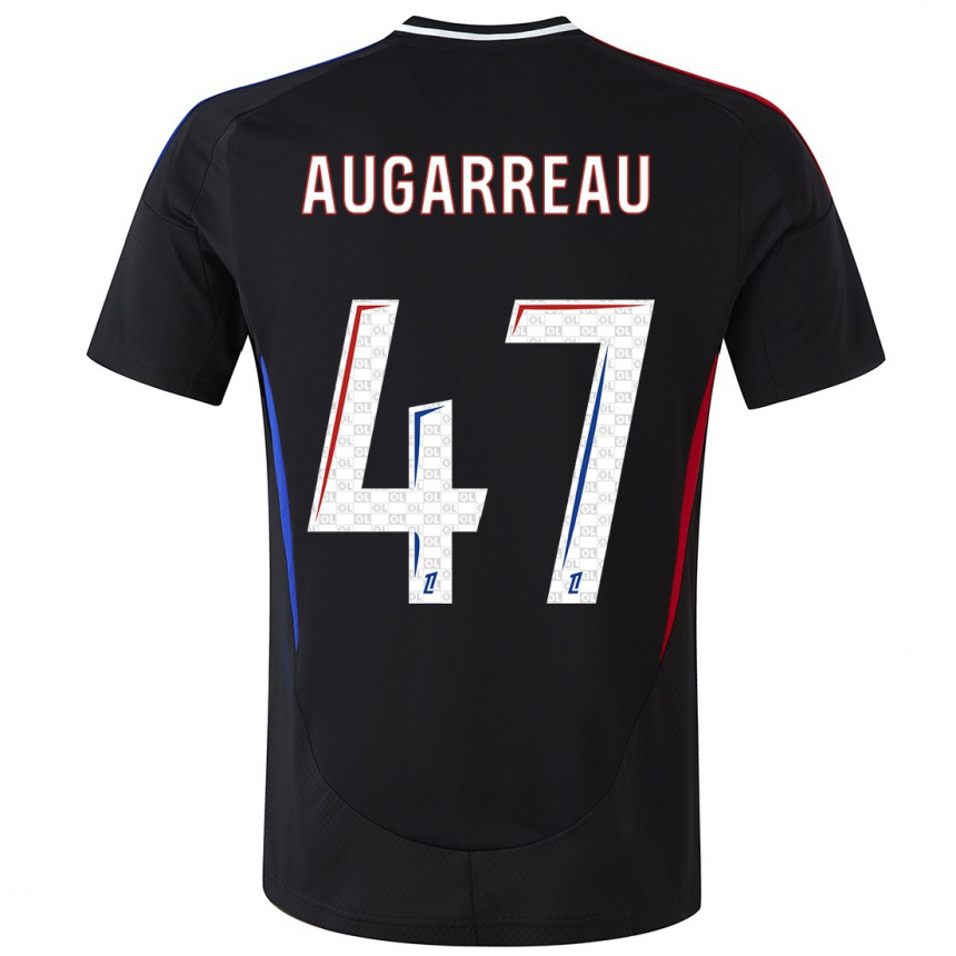 Kids Football Sofiane Augarreau #47 Black Away Jersey 2024/25 T-Shirt Uk