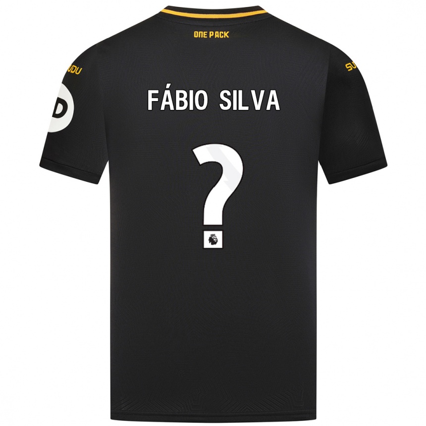 Kids Football Fábio Silva #0 Black Away Jersey 2024/25 T-Shirt Uk