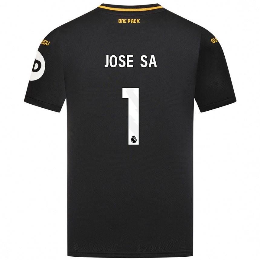 Kids Football José Sá #1 Black Away Jersey 2024/25 T-Shirt Uk