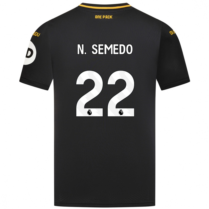 Kids Football Nélson Semedo #22 Black Away Jersey 2024/25 T-Shirt Uk