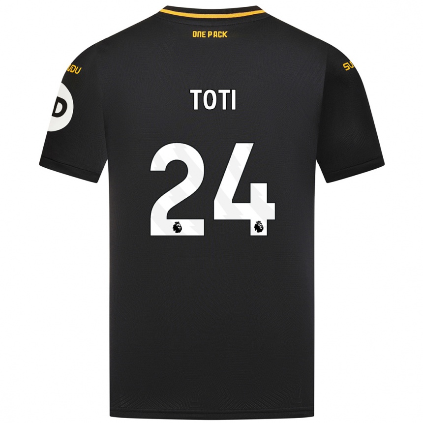 Kids Football Toti #24 Black Away Jersey 2024/25 T-Shirt Uk