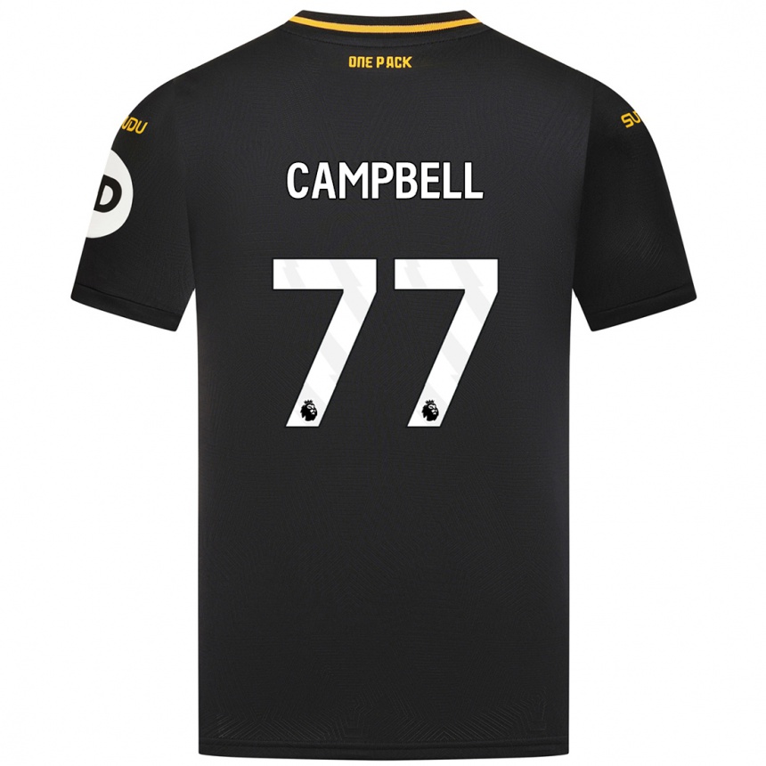 Kids Football Chem Campbell #77 Black Away Jersey 2024/25 T-Shirt Uk