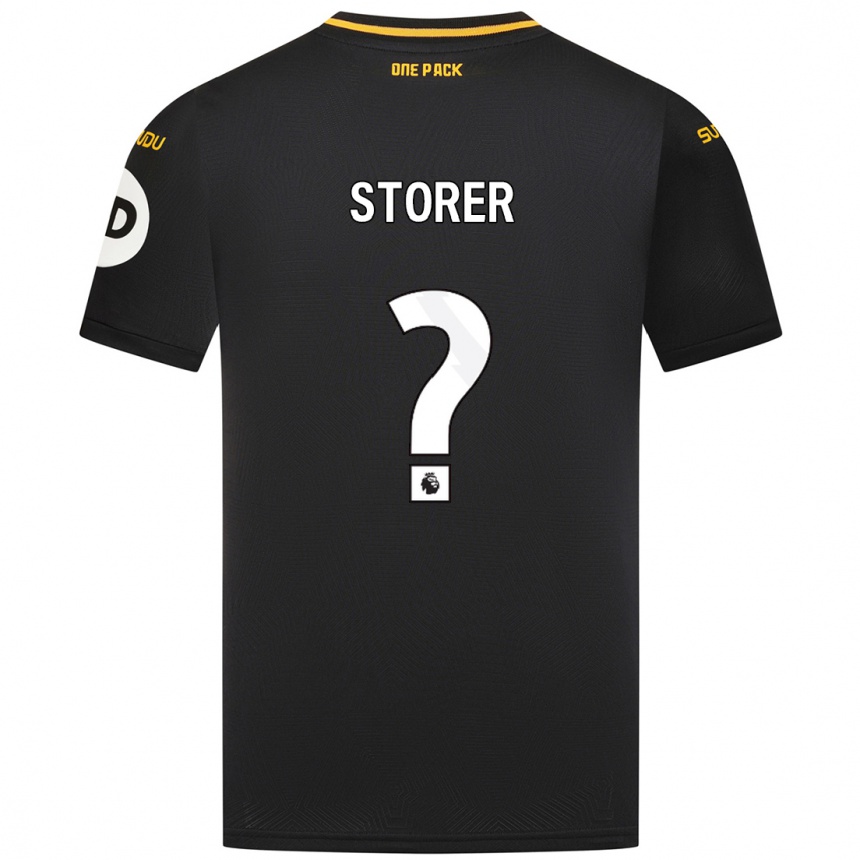 Kids Football James Storer #0 Black Away Jersey 2024/25 T-Shirt Uk