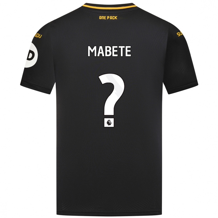 Kids Football Filozofe Mabete #0 Black Away Jersey 2024/25 T-Shirt Uk