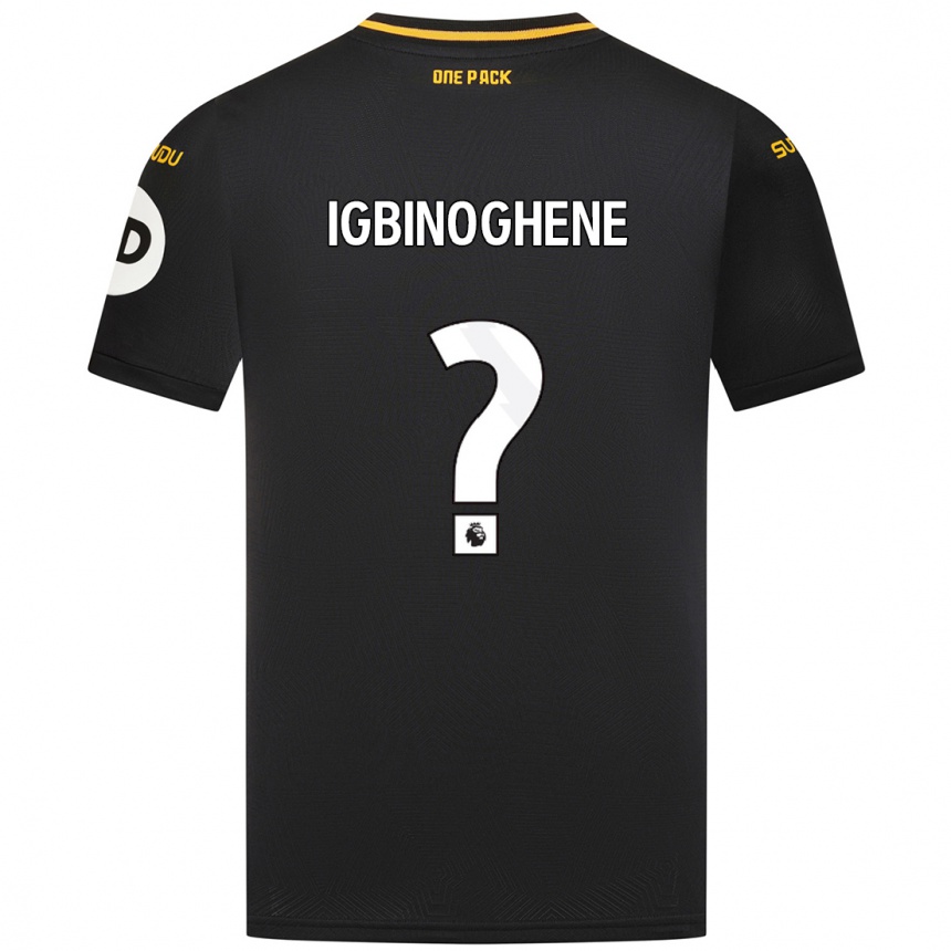 Kids Football Testimony Igbinoghene #0 Black Away Jersey 2024/25 T-Shirt Uk