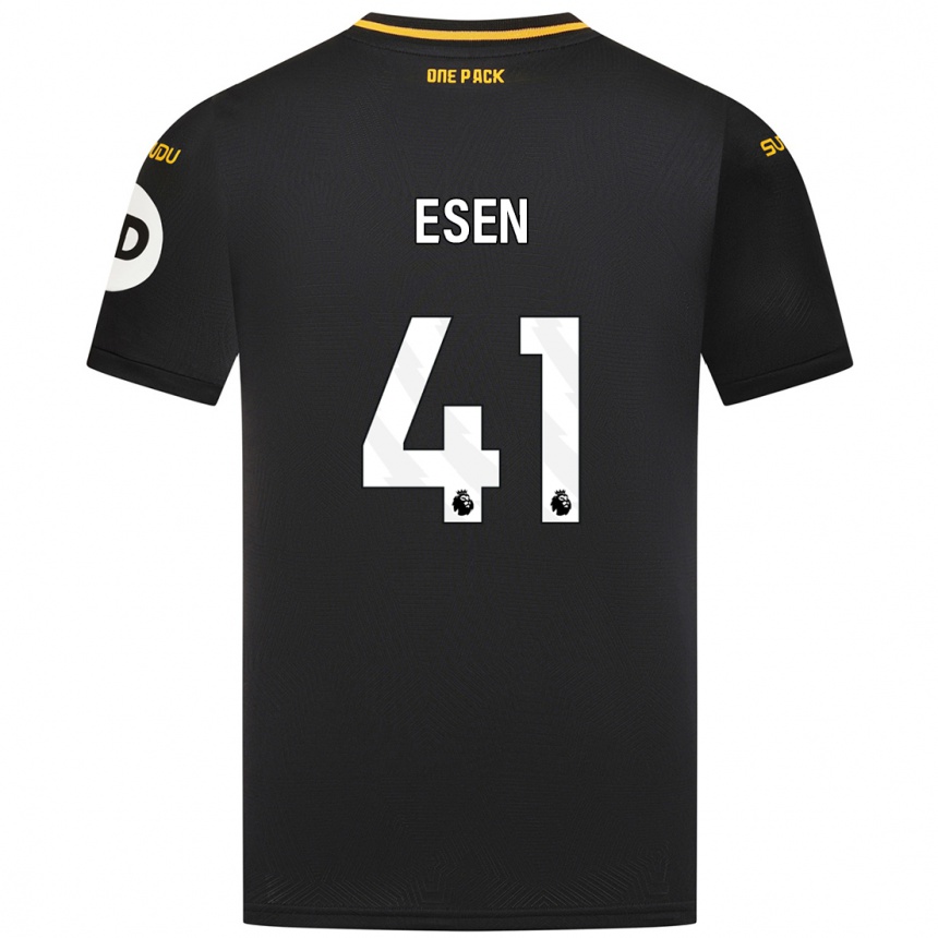 Kids Football Josh Esen #41 Black Away Jersey 2024/25 T-Shirt Uk