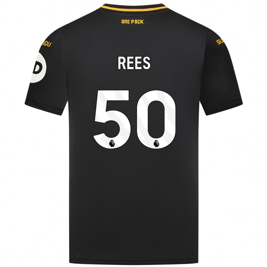 Kids Football Mason Rees #50 Black Away Jersey 2024/25 T-Shirt Uk