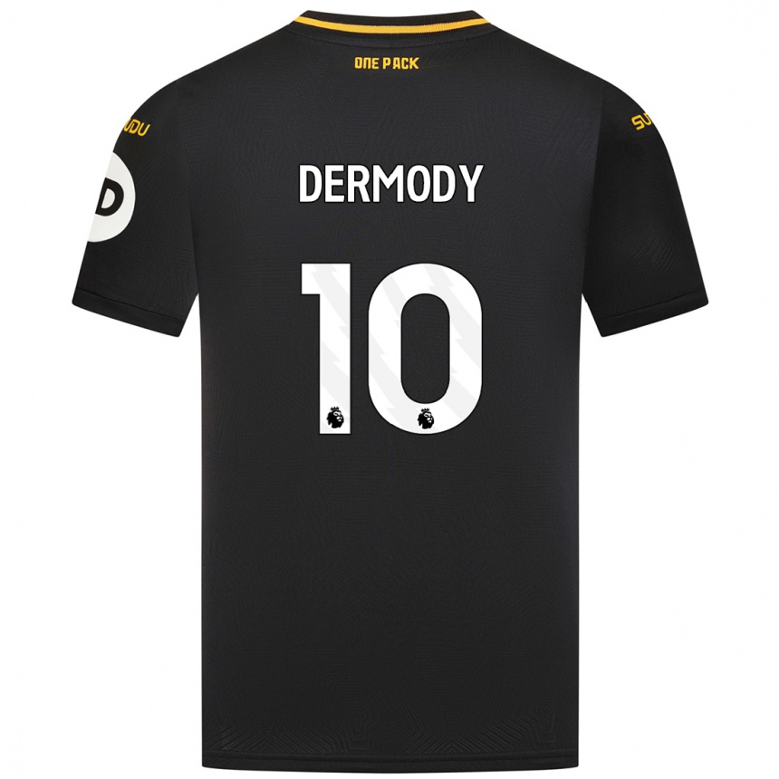 Kids Football Helen Dermody #10 Black Away Jersey 2024/25 T-Shirt Uk