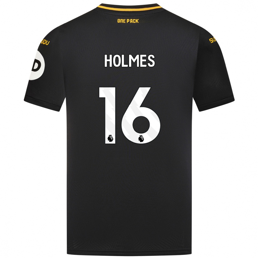 Kids Football Summer Holmes #16 Black Away Jersey 2024/25 T-Shirt Uk