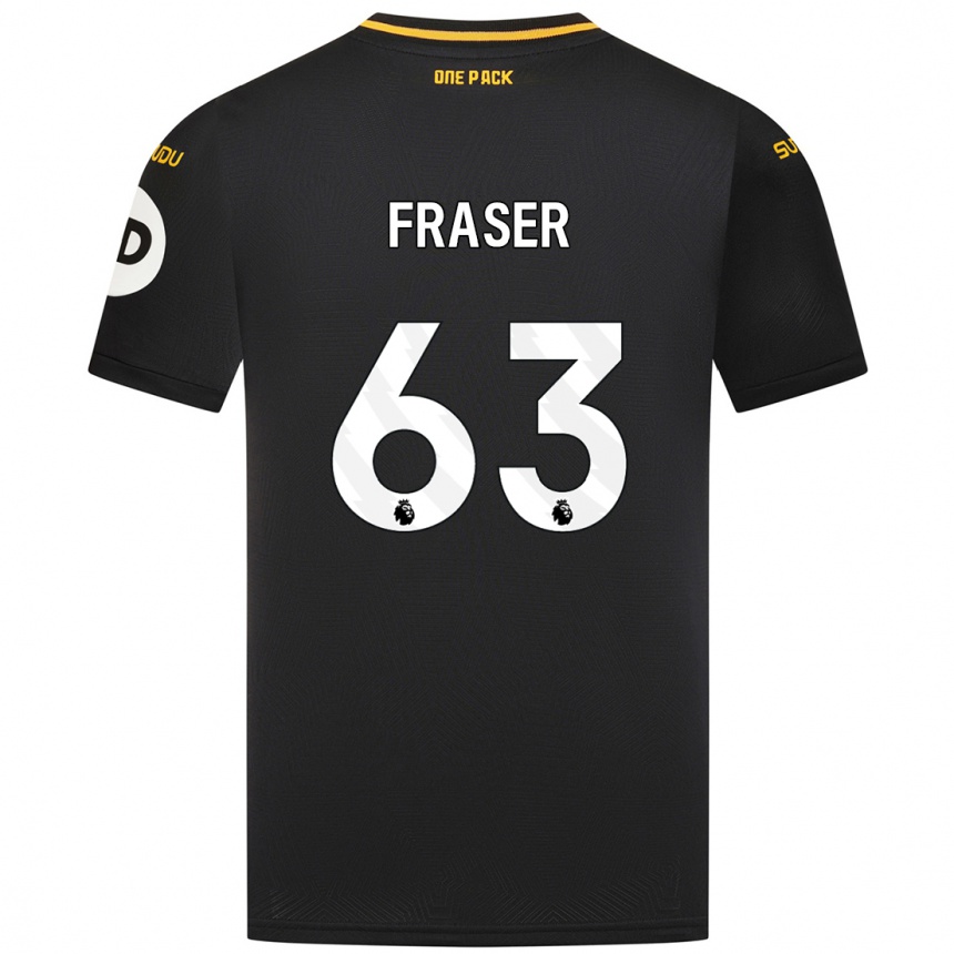 Kids Football Nathan Fraser #63 Black Away Jersey 2024/25 T-Shirt Uk