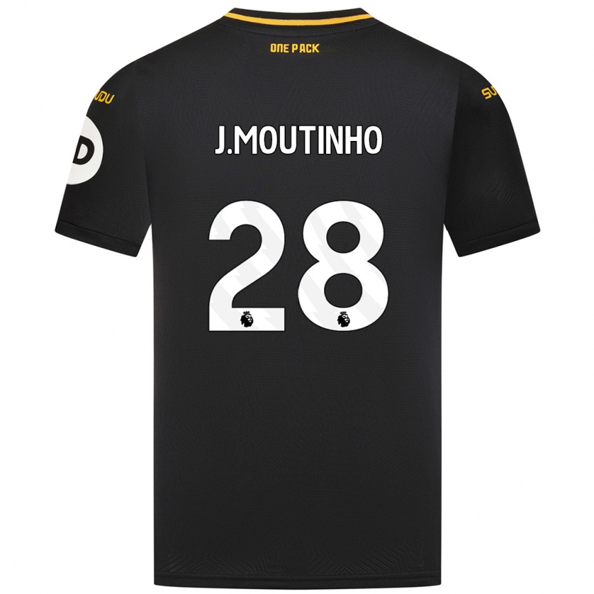 Kids Football Joao Moutinho #28 Black Away Jersey 2024/25 T-Shirt Uk