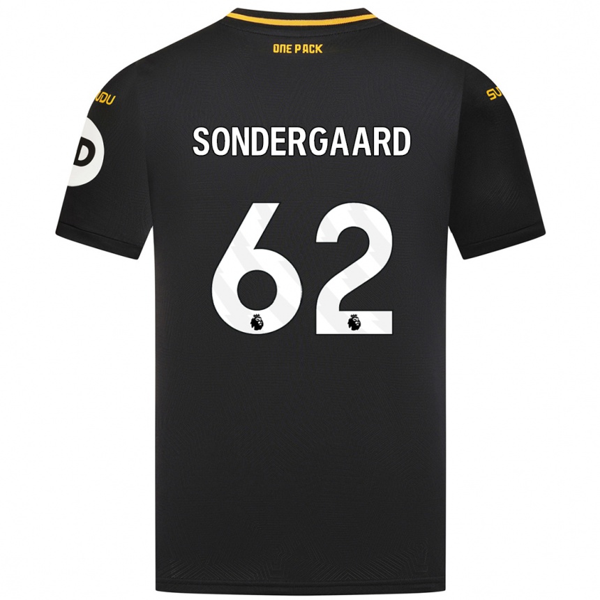 Kids Football Andreas Sondergaard #62 Black Away Jersey 2024/25 T-Shirt Uk