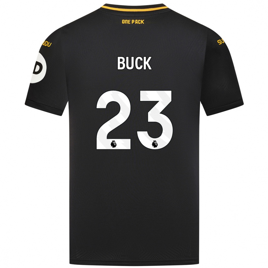 Kids Football Alex Buck #23 Black Away Jersey 2024/25 T-Shirt Uk