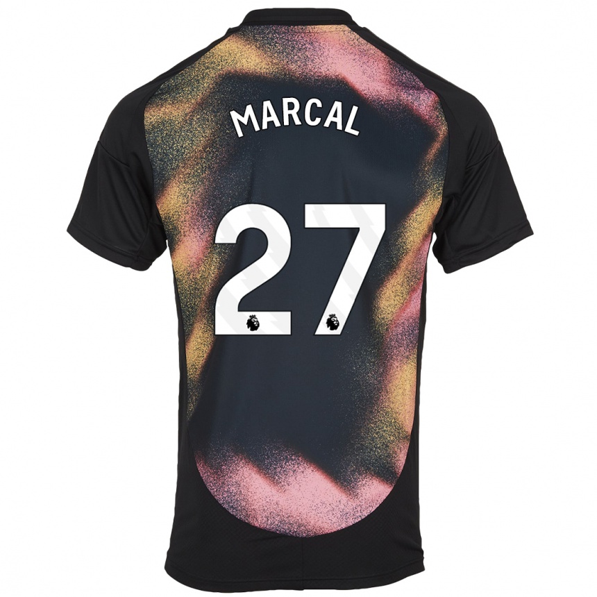 Kids Football Wanya Marçal #27 Black White Away Jersey 2024/25 T-Shirt Uk