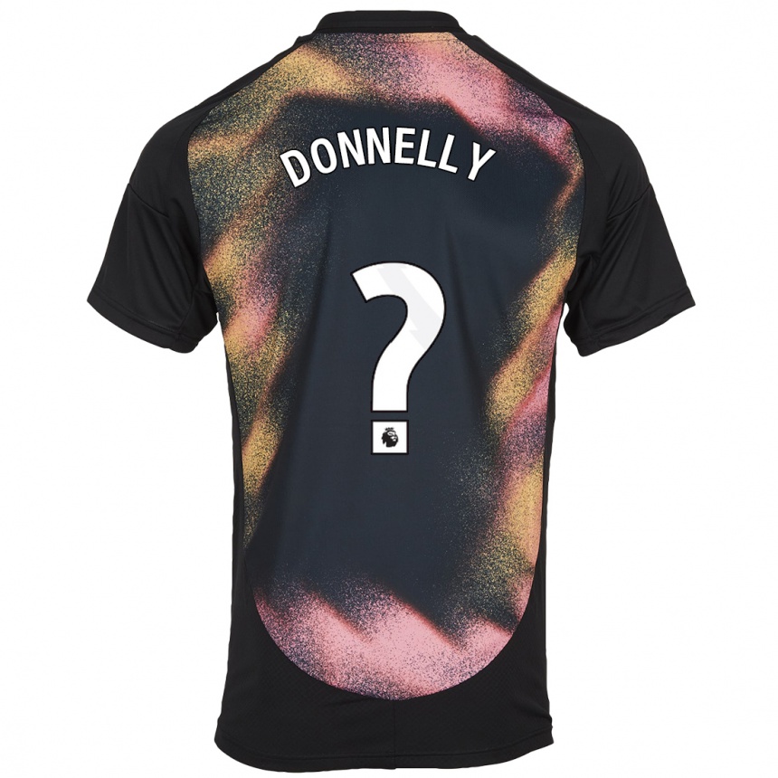 Kids Football Ryan Donnelly #0 Black White Away Jersey 2024/25 T-Shirt Uk