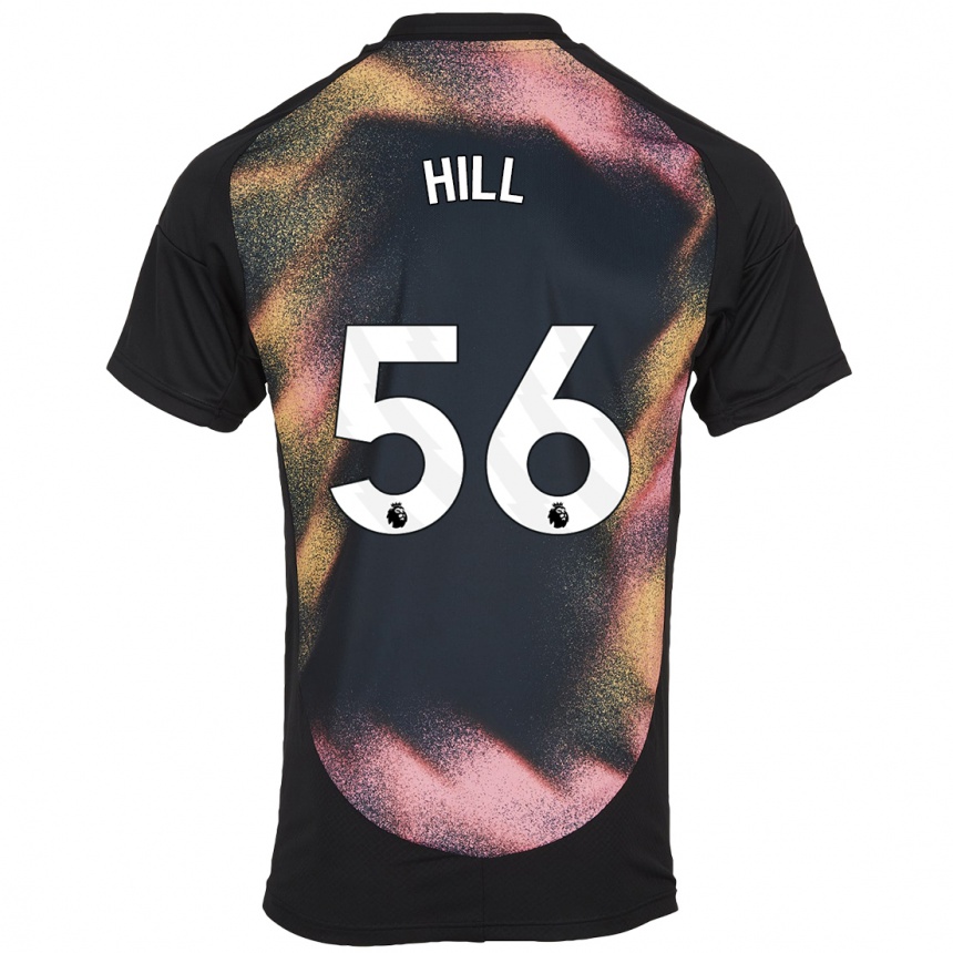 Kids Football Deniche Hill #56 Black White Away Jersey 2024/25 T-Shirt Uk