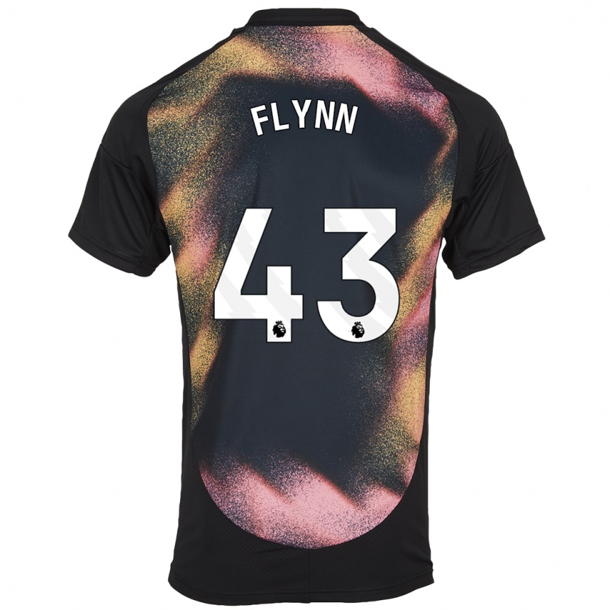 Kids Football Shane Flynn #43 Black White Away Jersey 2024/25 T-Shirt Uk