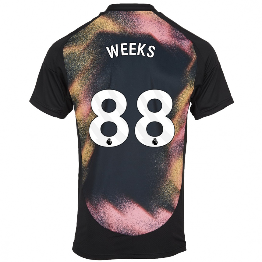 Kids Football Tyler Weeks #88 Black White Away Jersey 2024/25 T-Shirt Uk