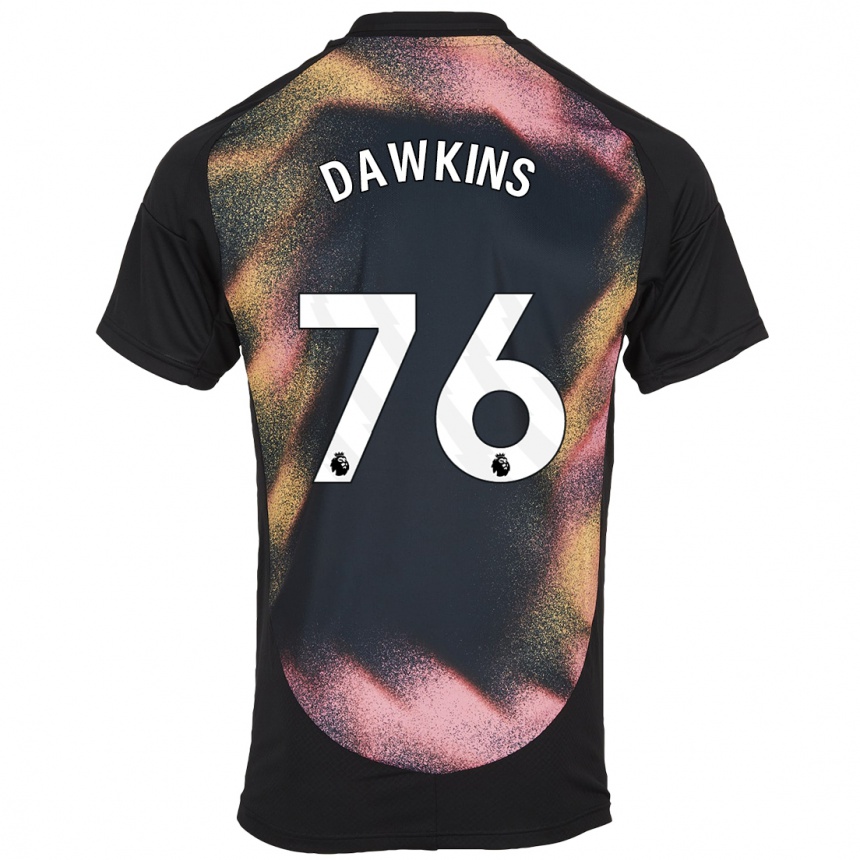 Kids Football Kartell Dawkins #76 Black White Away Jersey 2024/25 T-Shirt Uk