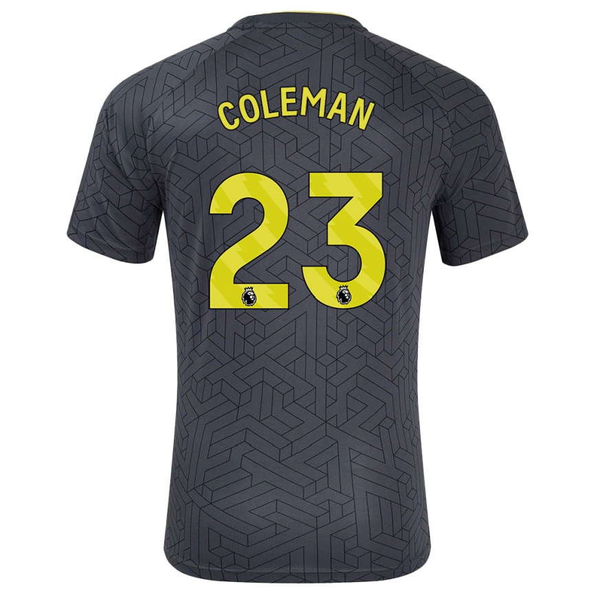 Kids Football Seamus Coleman #23 Black Yellow Away Jersey 2024/25 T-Shirt Uk