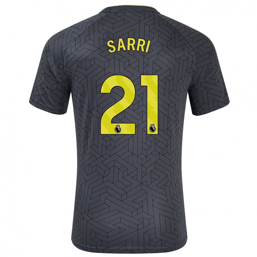 Kids Football Veatriki Sarri #21 Black Yellow Away Jersey 2024/25 T-Shirt Uk