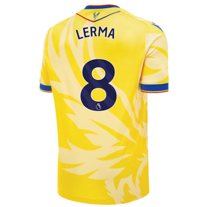 Kids Football Jefferson Lerma #8 Yellow Away Jersey 2024/25 T-Shirt Uk