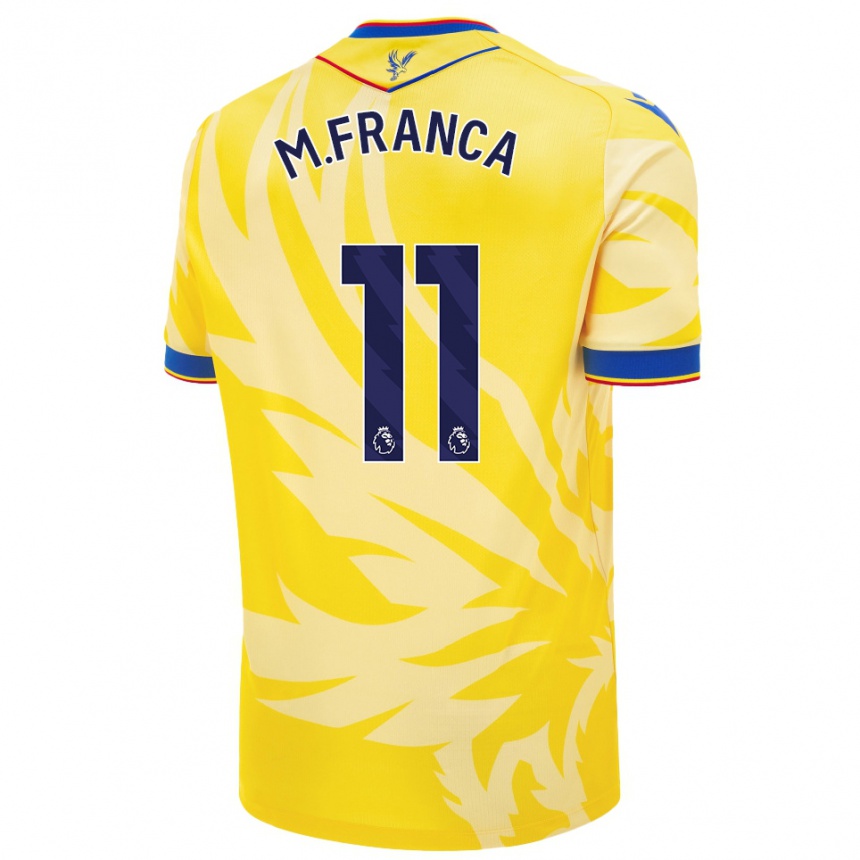 Kids Football Matheus França #11 Yellow Away Jersey 2024/25 T-Shirt Uk