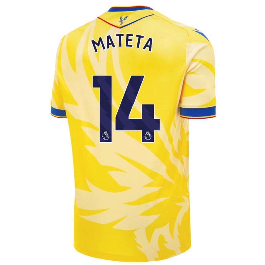 Kids Football Jean-Philippe Mateta #14 Yellow Away Jersey 2024/25 T-Shirt Uk