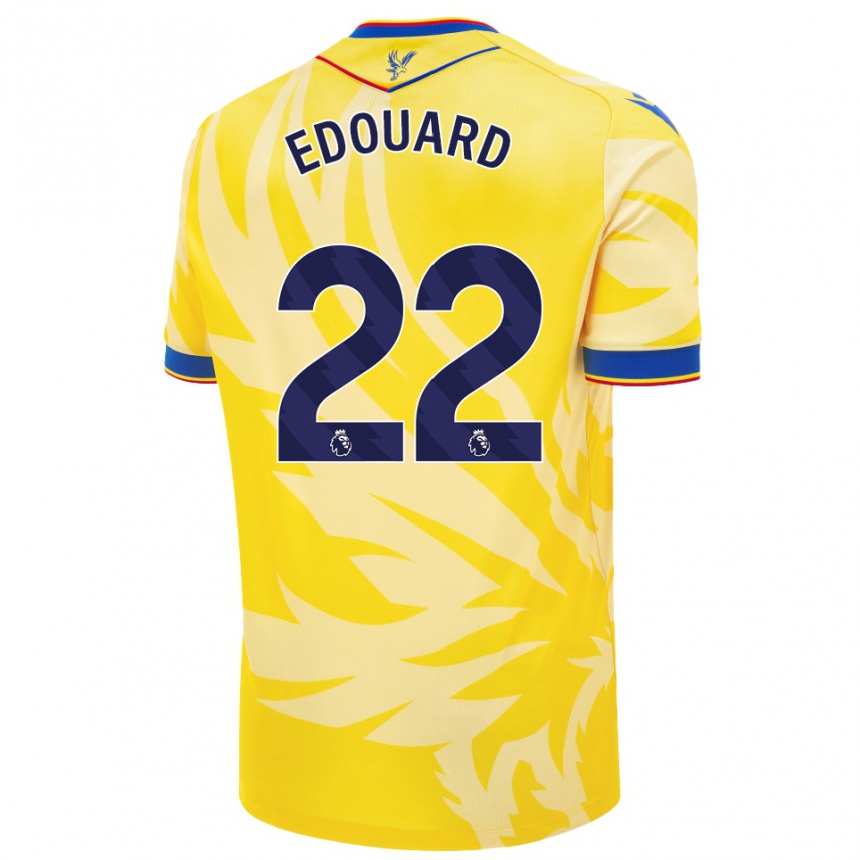 Kids Football Odsonne Edouard #22 Yellow Away Jersey 2024/25 T-Shirt Uk