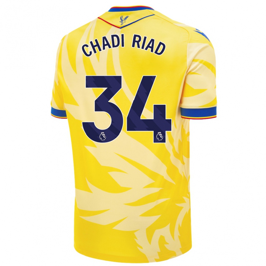 Kids Football Chadi Riad #34 Yellow Away Jersey 2024/25 T-Shirt Uk