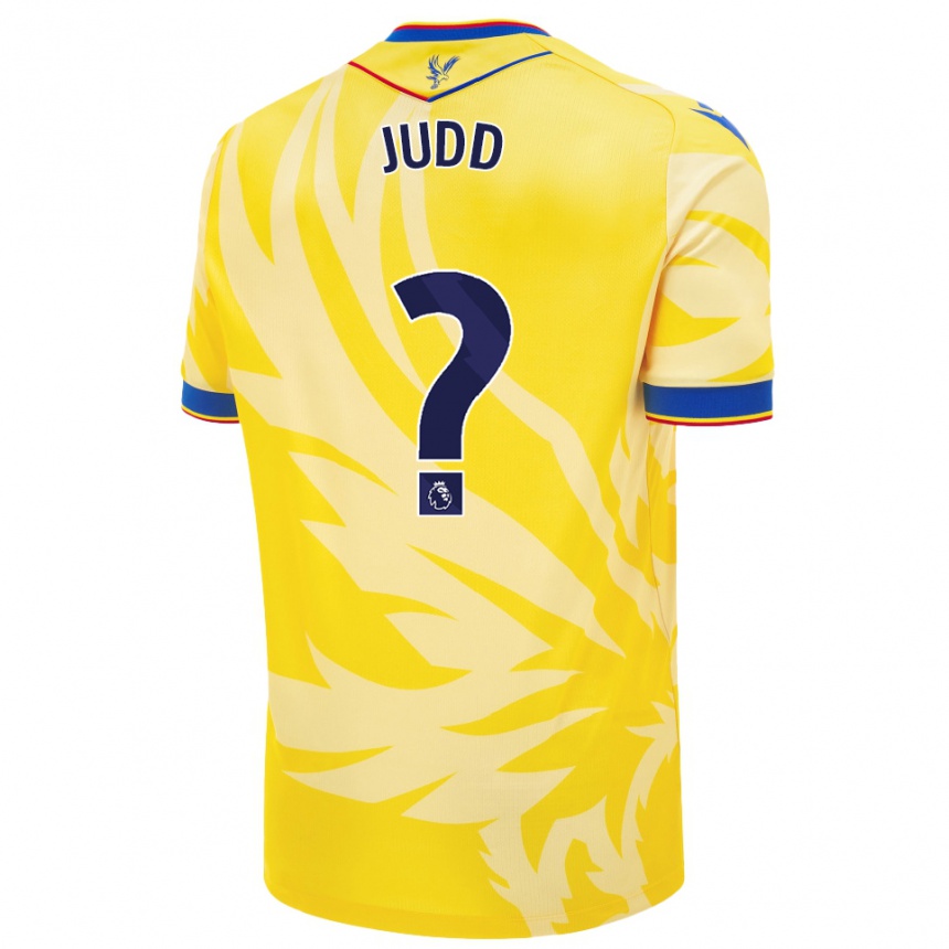 Kids Football Jasper Judd #0 Yellow Away Jersey 2024/25 T-Shirt Uk