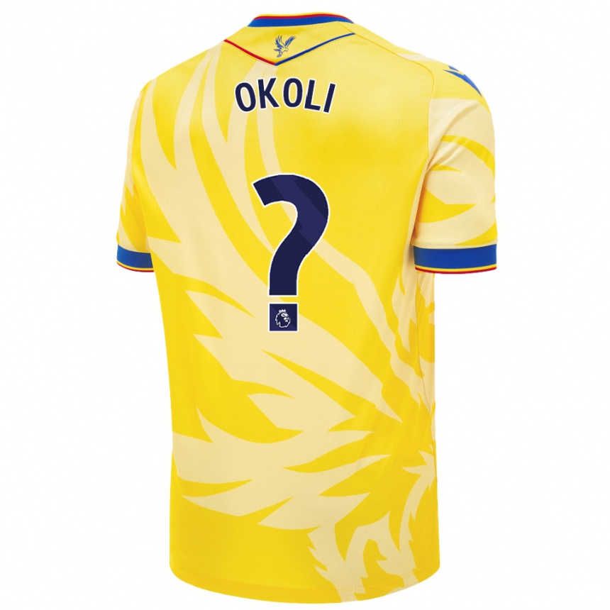 Kids Football Chuks Okoli #0 Yellow Away Jersey 2024/25 T-Shirt Uk